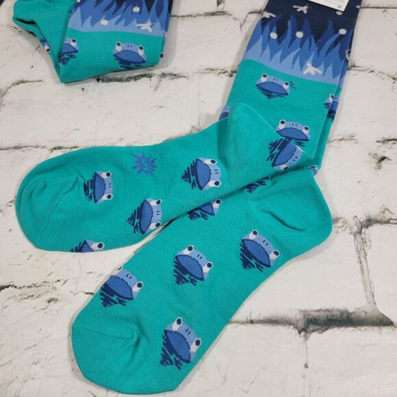 Sock It To Me Knee High Socks Nighttime Buffet Glow In The Dark Womens Size 5-10 - Picture 5 of 5